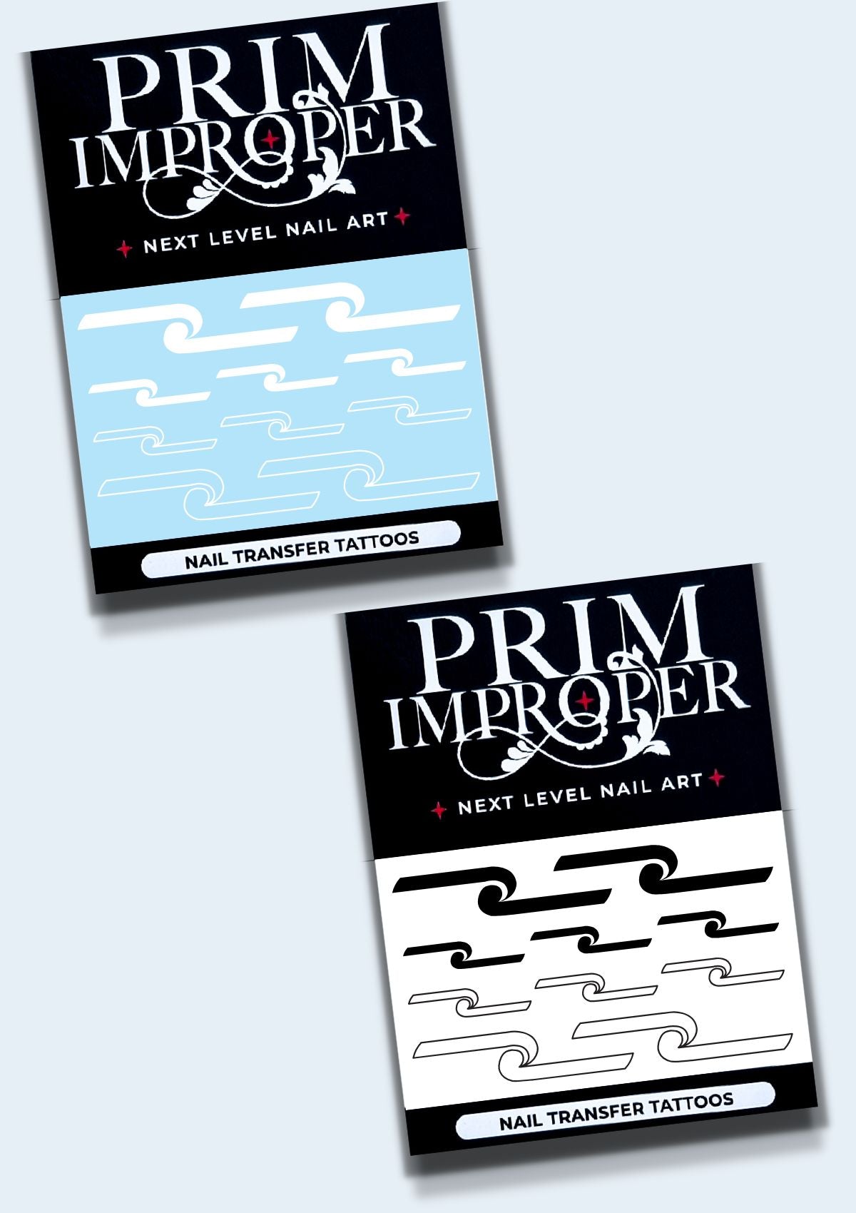 MĀORI NAIL TRANSFER TATTOOS | MANAWA WĀHINE | BLACK & WHITE