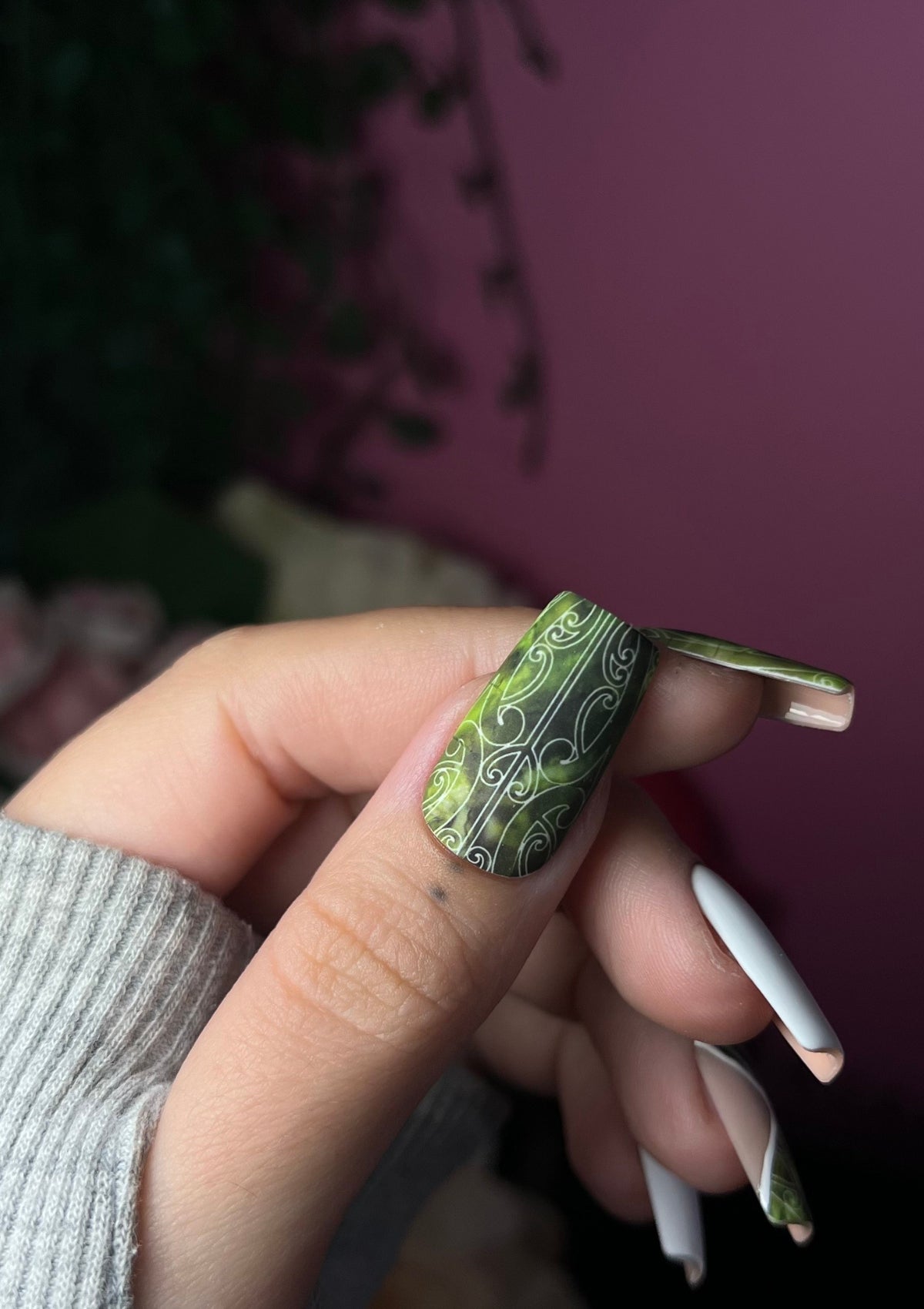 POUNAMU ANAMATA NAIL TRANSFER TATTOOS | LIGHT