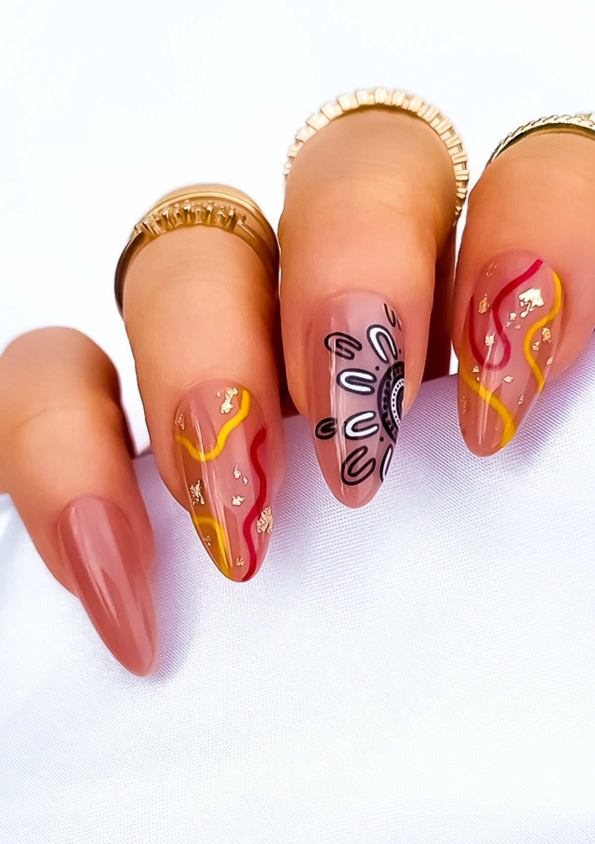 INDIGENOUS AUSTRALIAN NAIL TRANSFER TATTOOS | SAMPLE SET | BLACK & WHITE