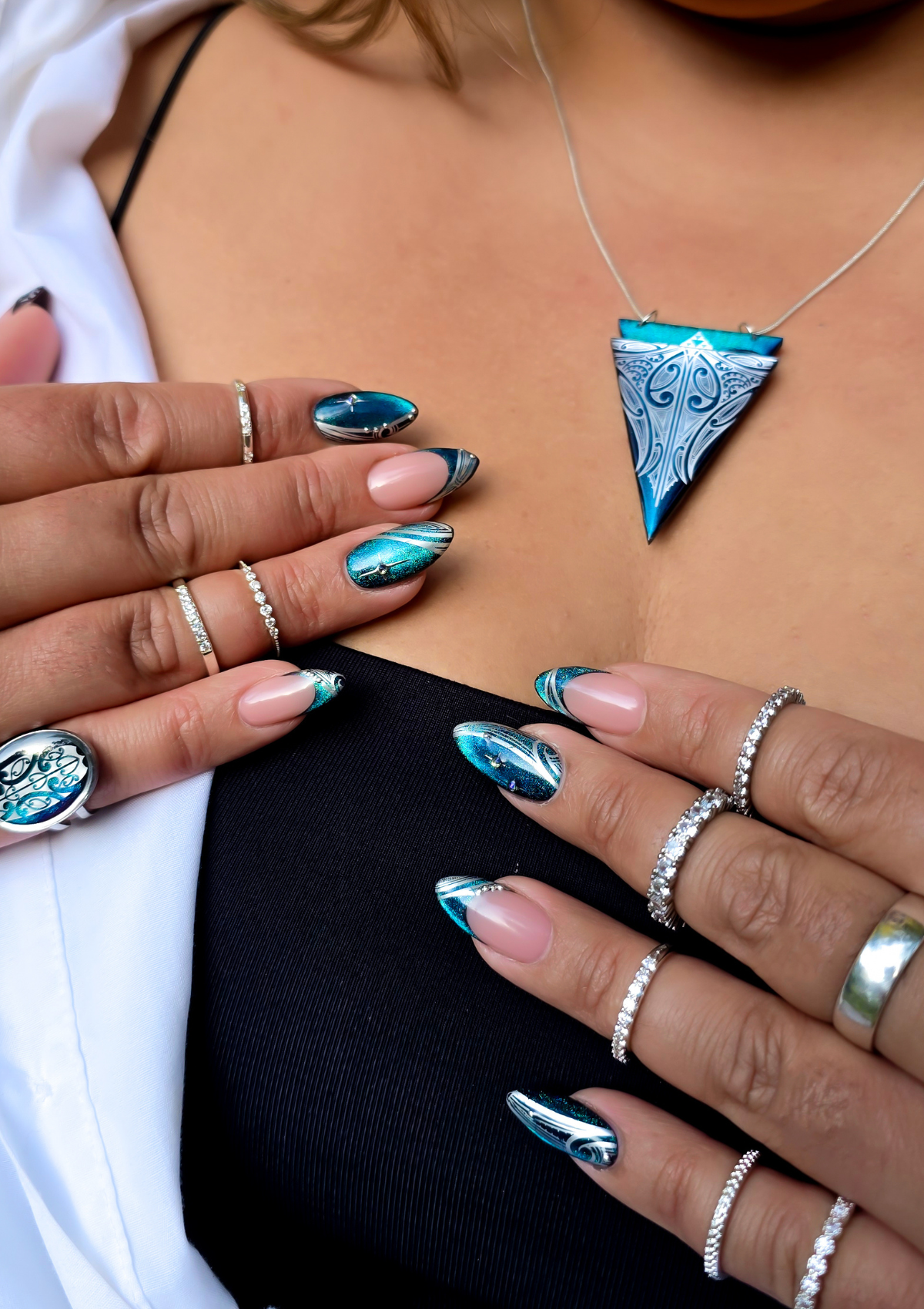 MĀORI NAIL FOILS | TE MAURI HUNA | BRUSHED SILVER