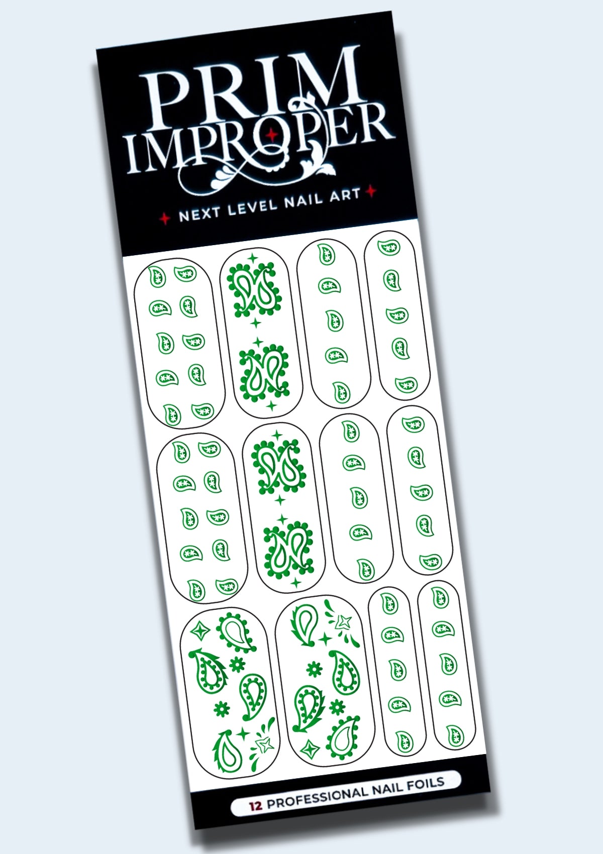 NAIL FOILS | PAISLEY PRINT | GREEN