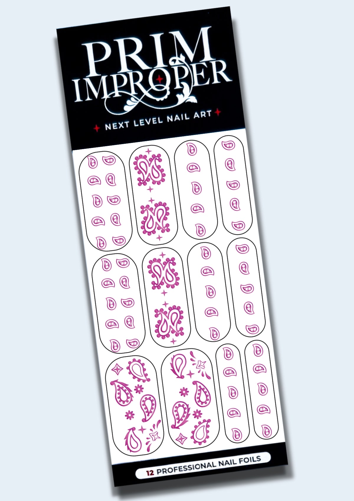 NAIL FOILS | PAISLEY PRINT | FUCHSIA