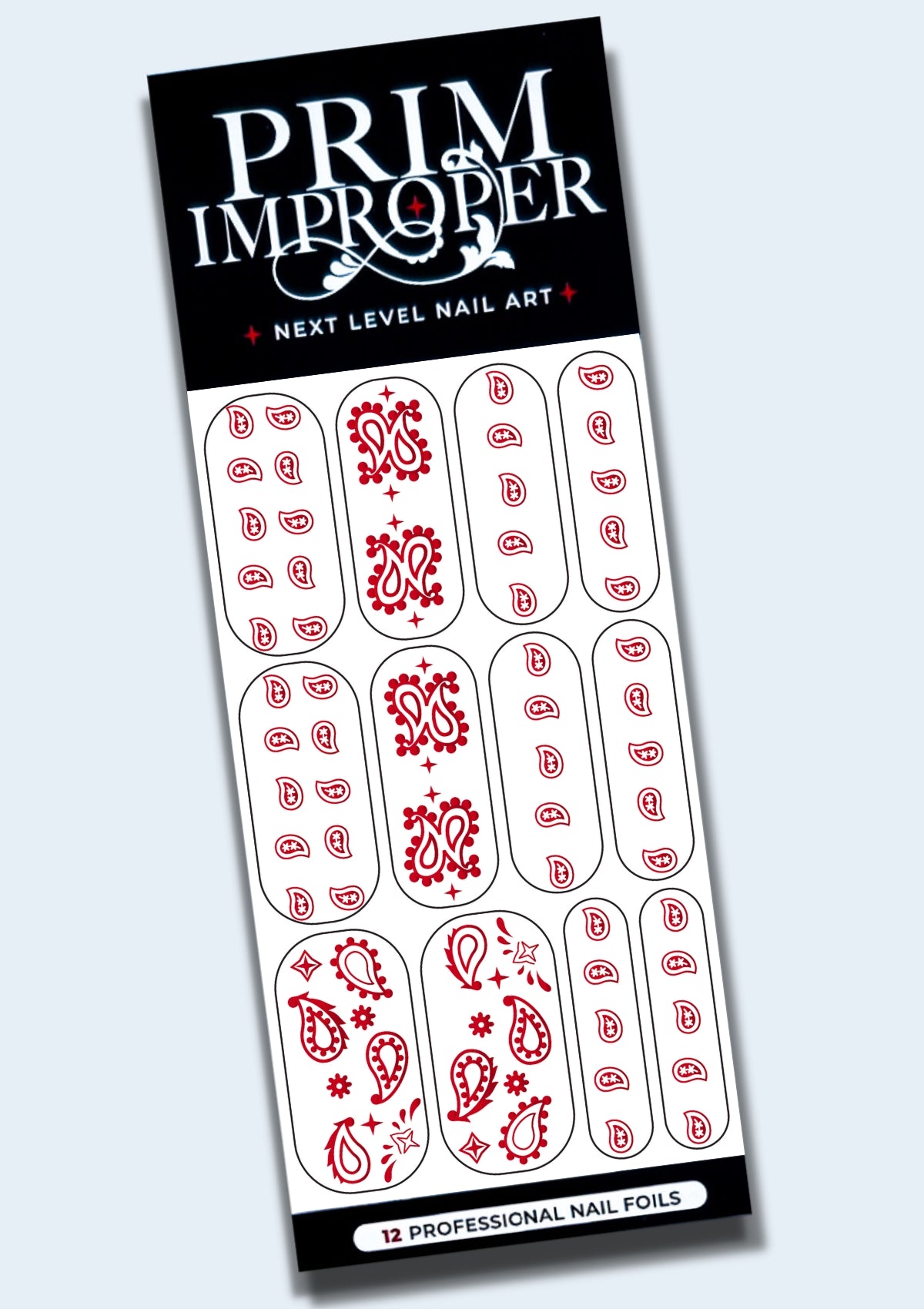 NAIL FOILS | PAISLEY PRINT | RED