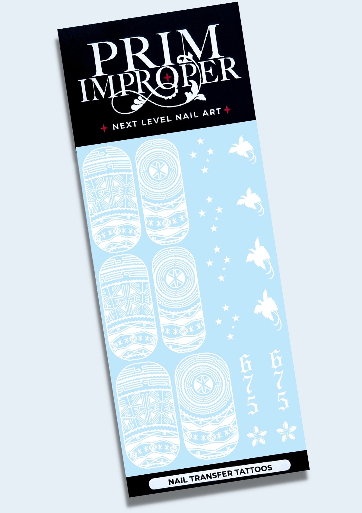 PAPUA NEW GUINEA NAIL TRANSFER TATTOOS | WHITE