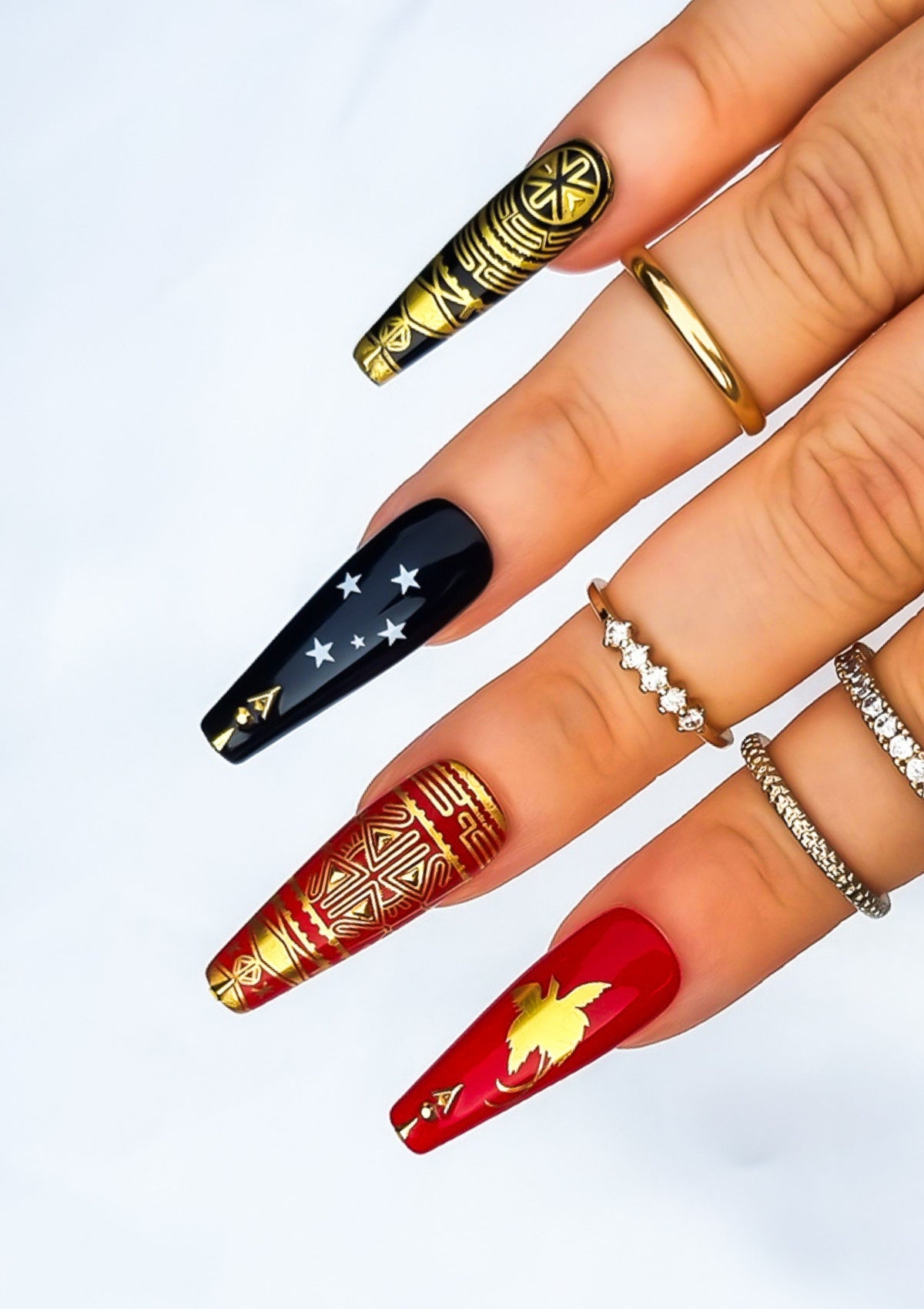 PAPUA NEW GUINEA NAIL FOILS | BRUSHED GOLD