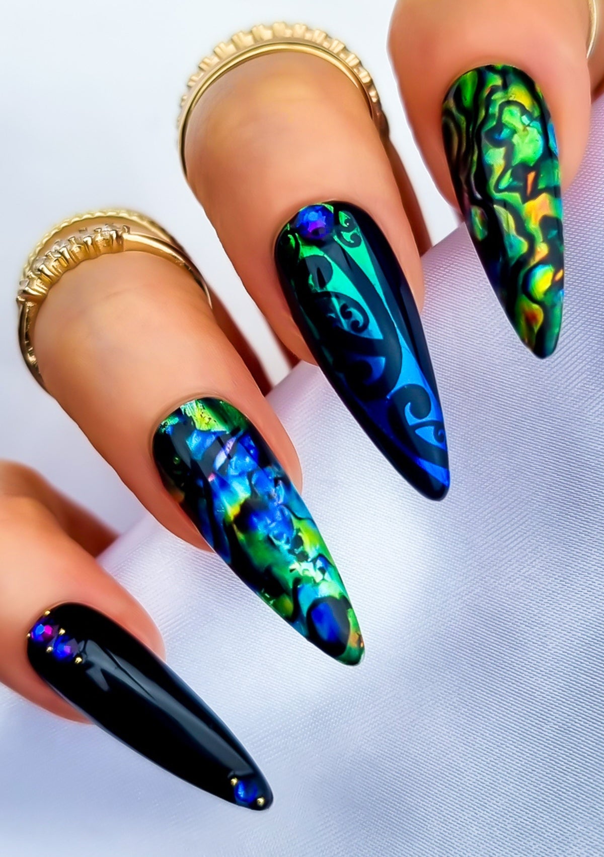 MĀORI NAIL FOILS - PĀUA ACCENT SAMPLE SET