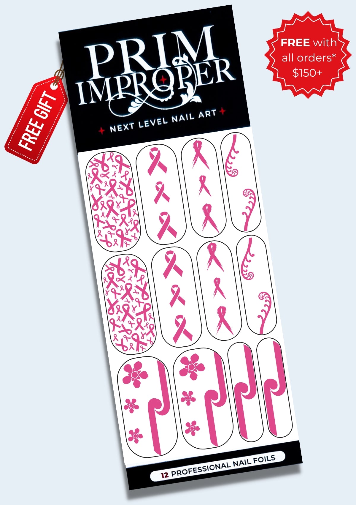 LIMITED EDITION PINK RIBBON NAIL FOILS | PINK
