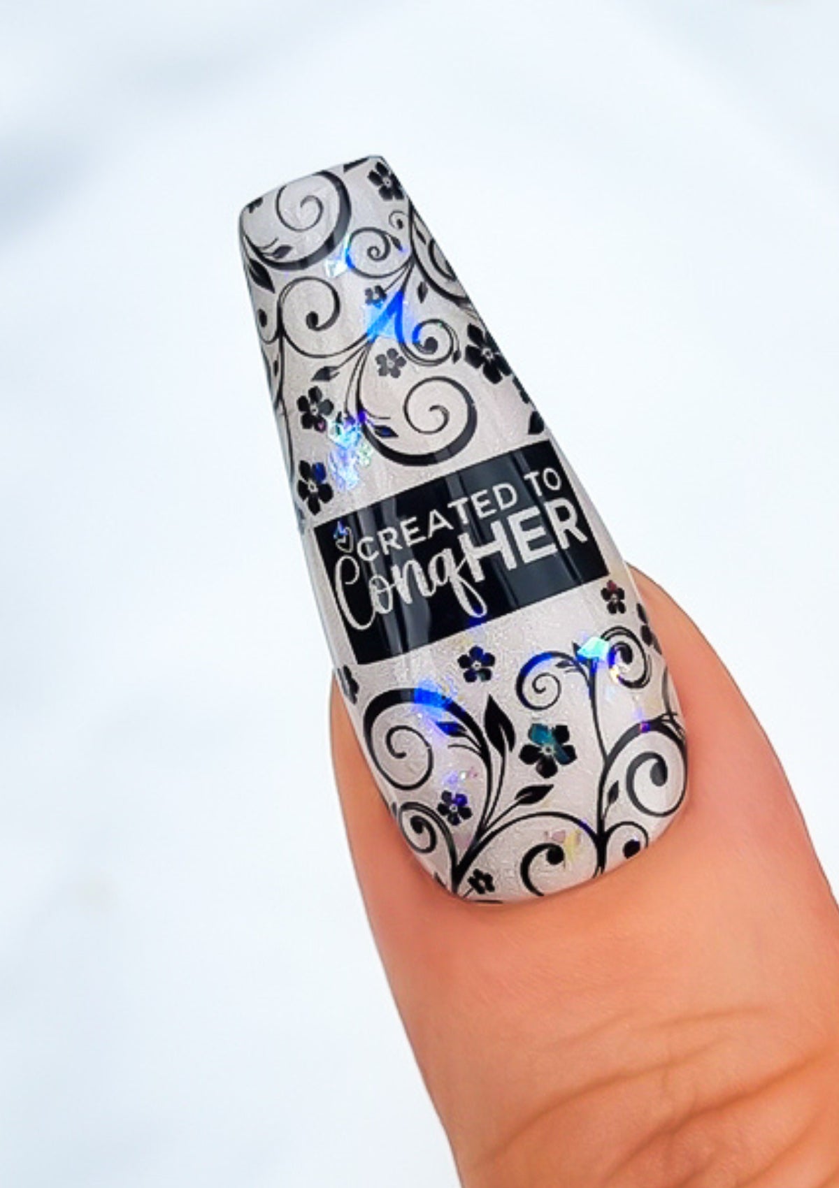 POSITIVE VIBES NAIL TRANSFER TATTOOS | ELEVATE & EMPOWER | BLACK