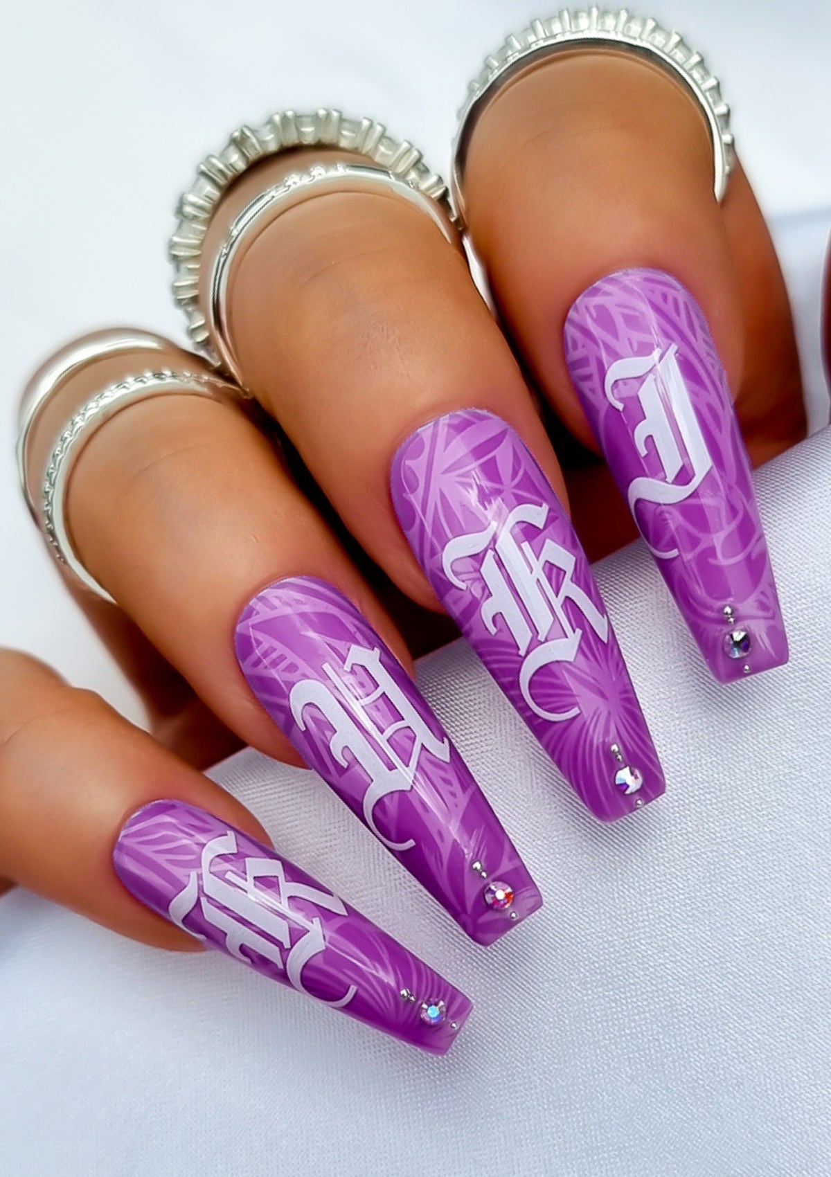 COOK ISLAND NAIL TRANSFER TATTOOS - TIARE - WHITE