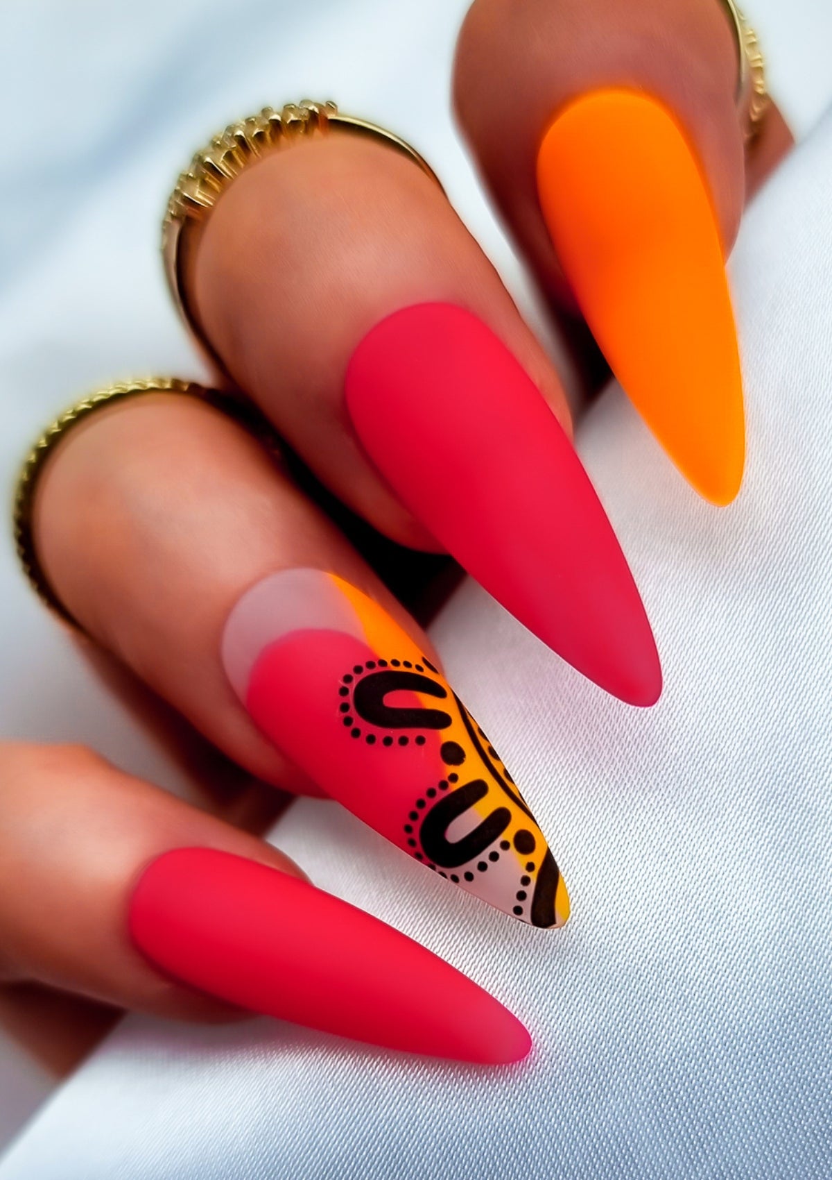 INDIGENOUS AUSTRALIAN NAIL TRANSFER TATTOOS - COUNTRY - BLACK