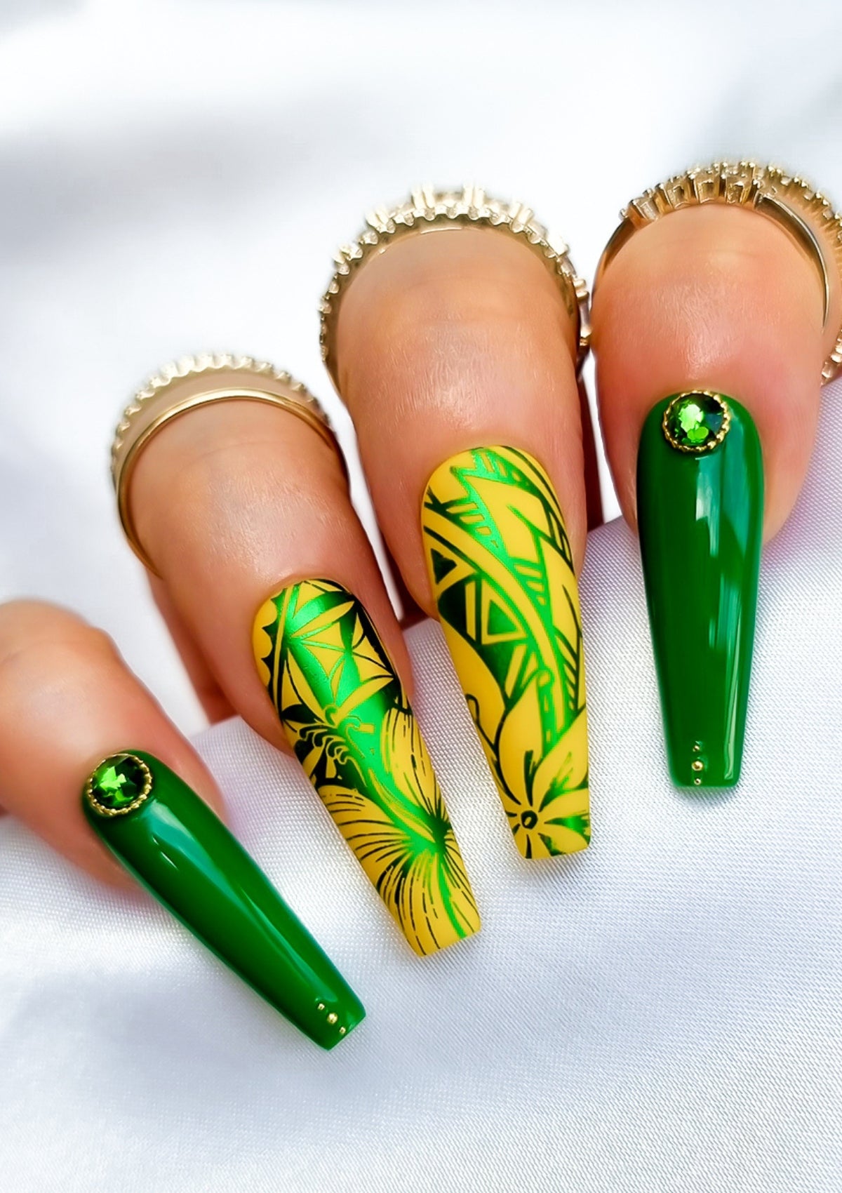 COOK ISLAND NAIL FOILS - TIARE - GREEN