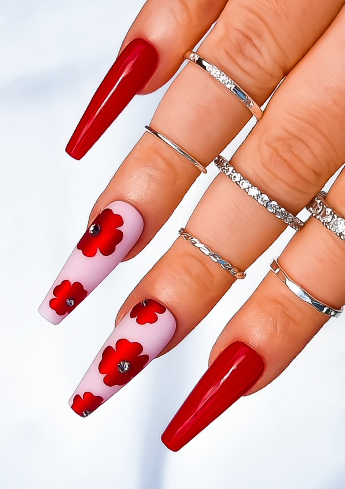ANZAC DAY NAIL FOILS - RED & BLACK