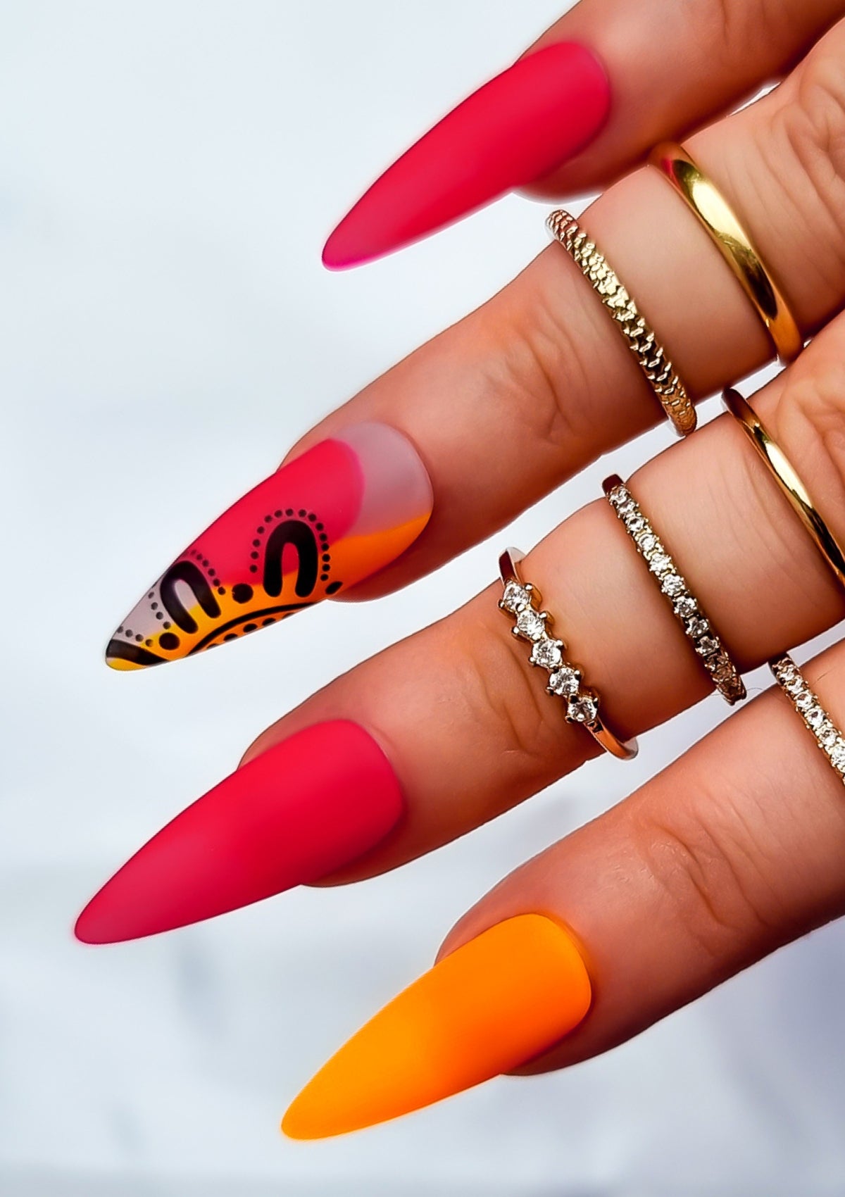 INDIGENOUS AUSTRALIAN NAIL TRANSFER TATTOOS - COUNTRY - BLACK