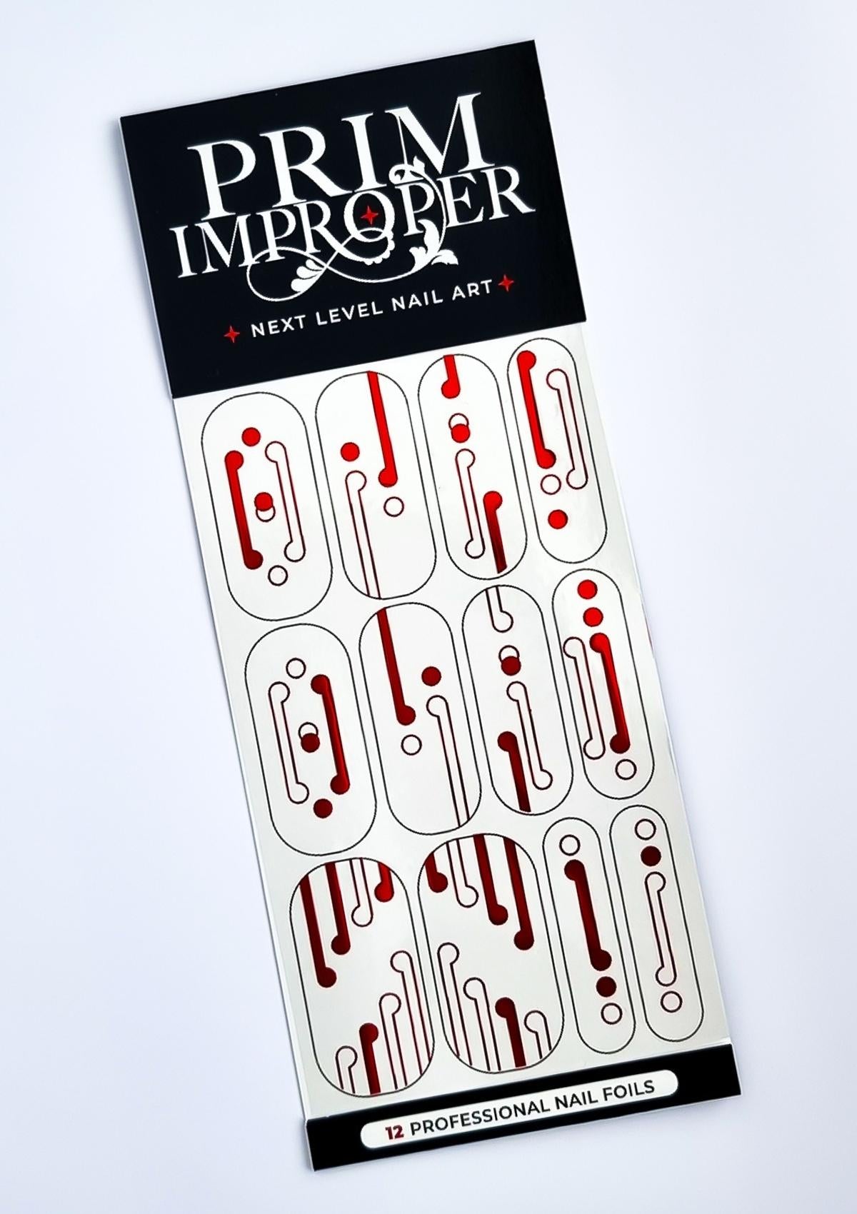 MĀORI NAIL FOILS - KĪ TAURANGI - RED