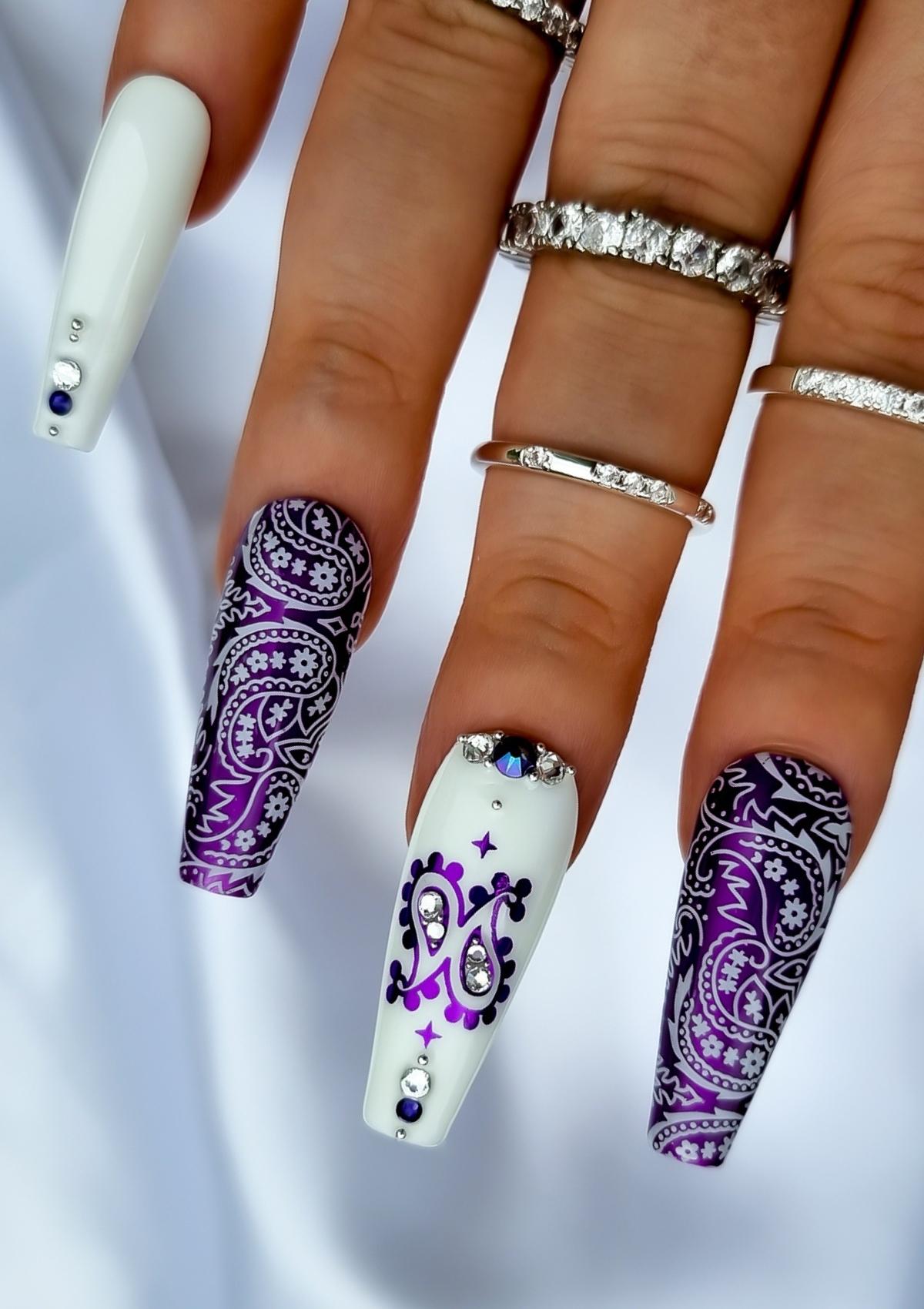 NAIL FOILS | PAISLEY PRINT | PURPLE