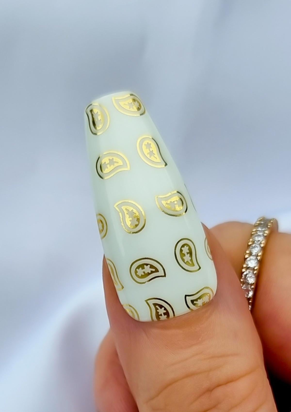 NAIL FOILS | PAISLEY PRINT | GOLD
