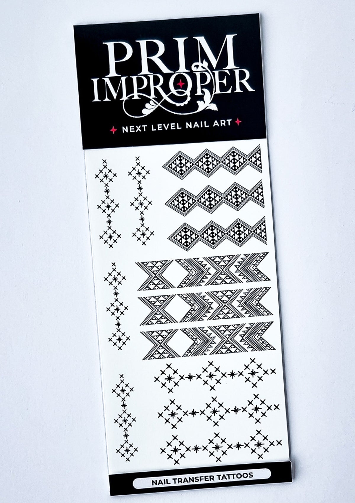 NAIL TRANSFER TATTOOS BY ADRIENNE WHITEWOOD - SAMPLE SET - BLACK & WHITE