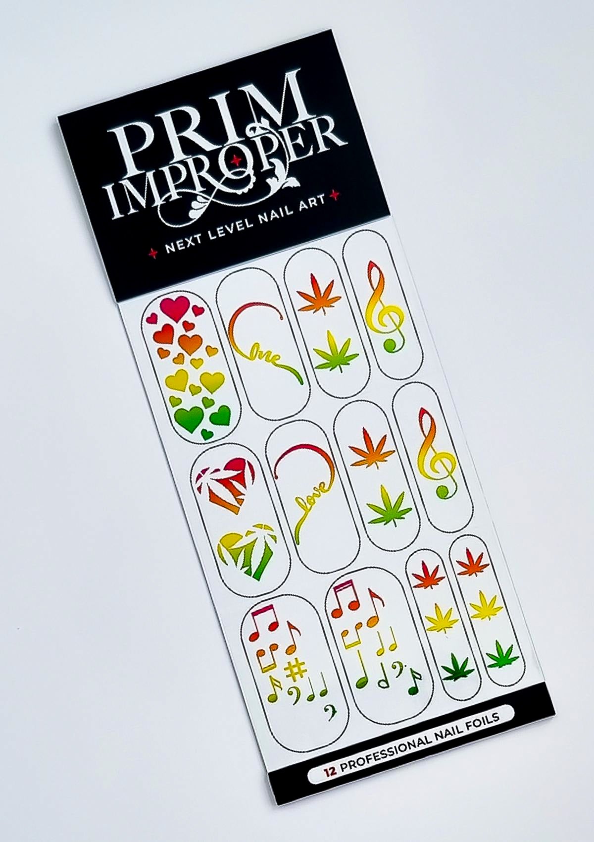 FESTIVAL NAIL FOILS - RASTA VIBES - MULTICOLOUR