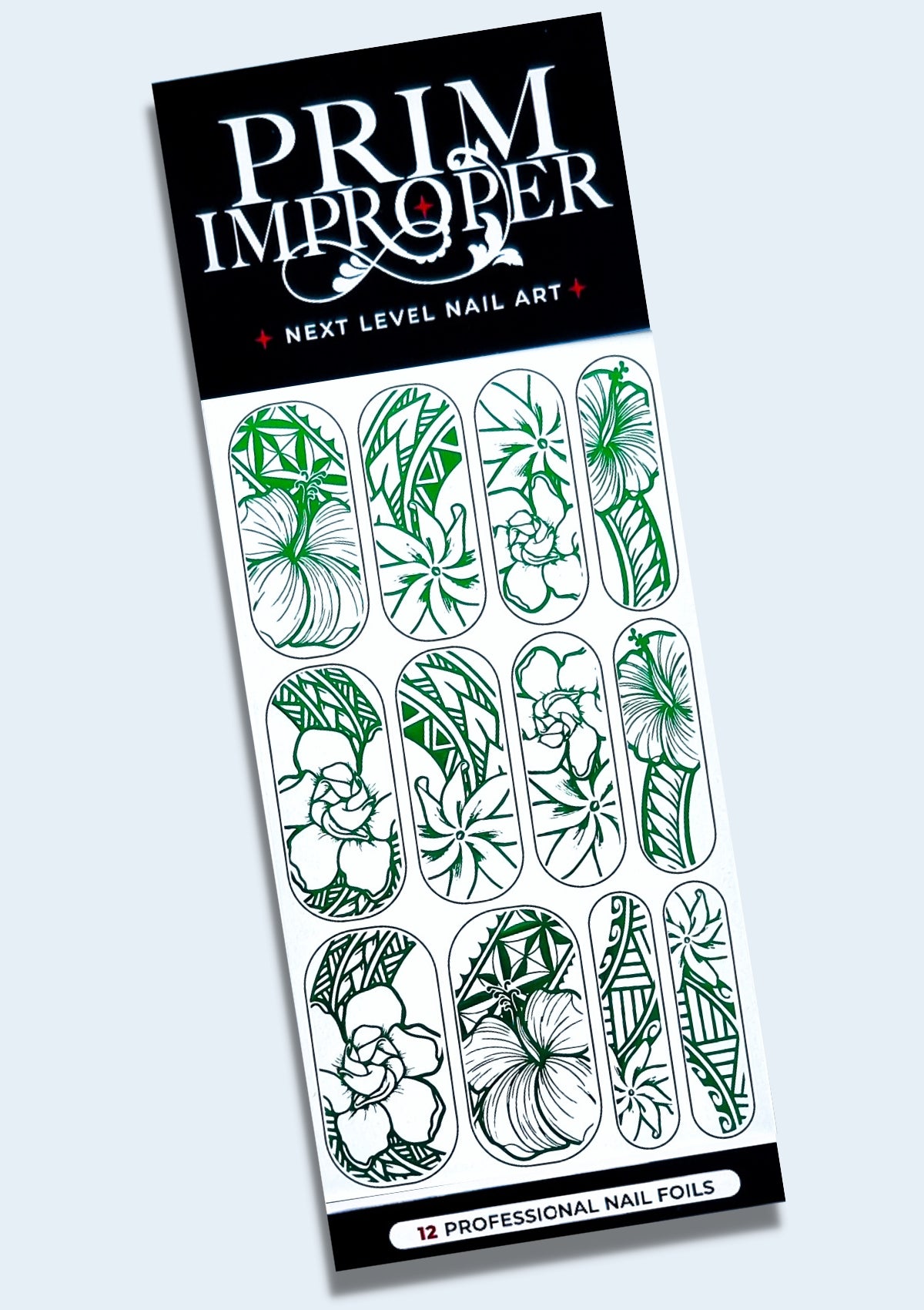 COOK ISLAND NAIL FOILS - TIARE - GREEN