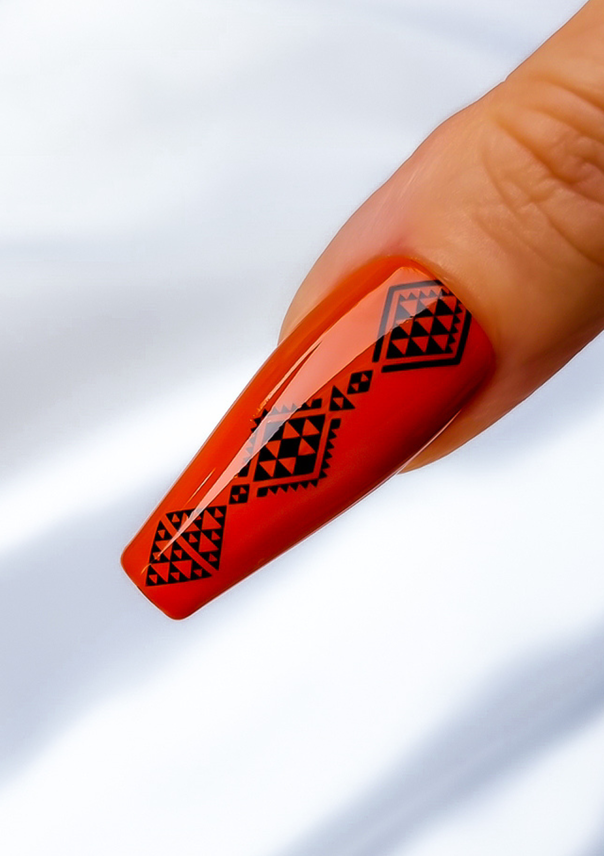 NAIL TRANSFER TATTOOS BY ADRIENNE WHITEWOOD - TANIKO WARU - BLACK & WHITE