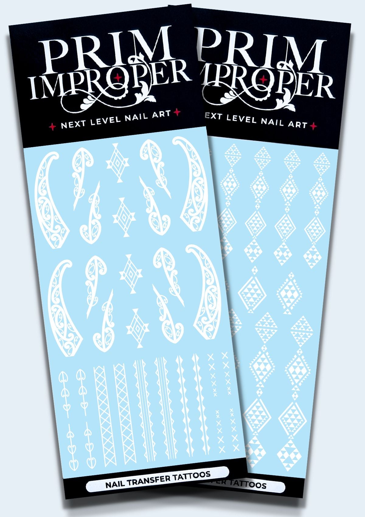 MĀORI NAIL TRANSFER TATTOOS | MANAWA WĀHINE | BLACK & WHITE