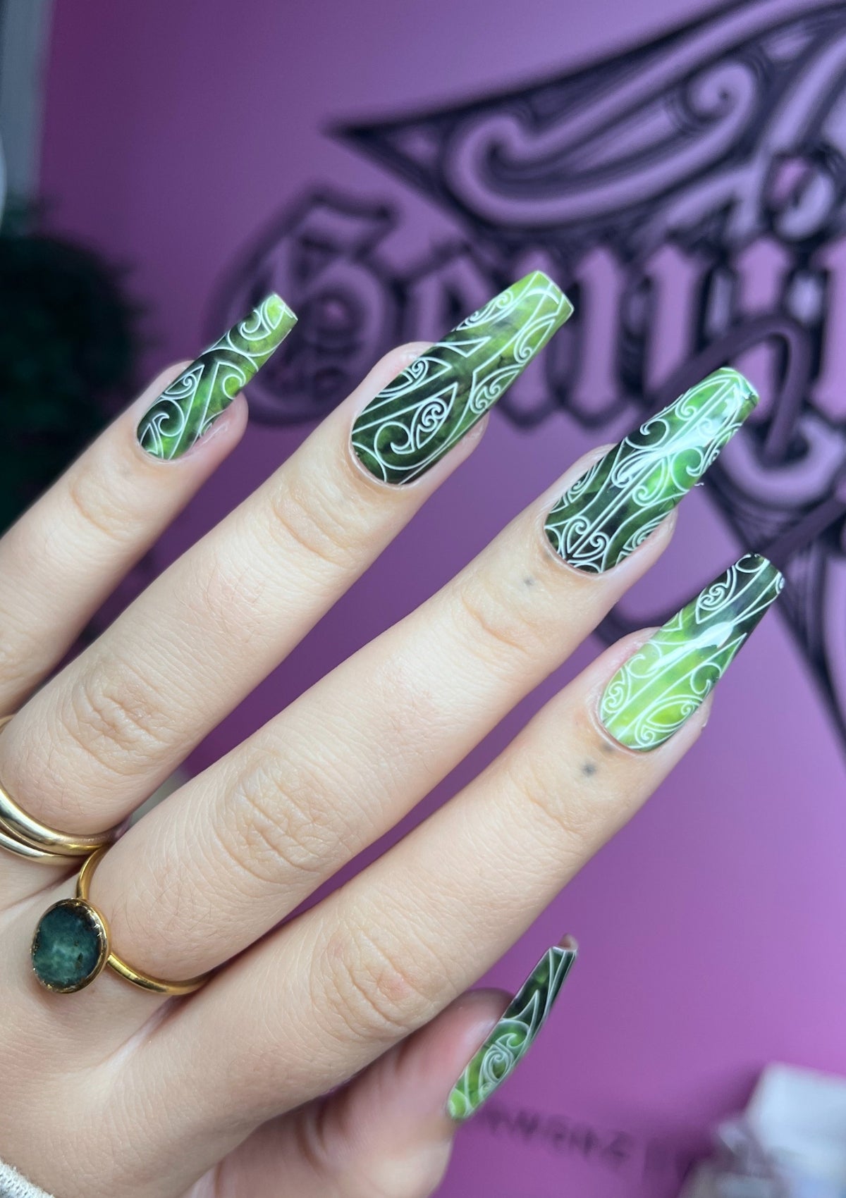 POUNAMU ANAMATA NAIL TRANSFER TATTOOS | LIGHT