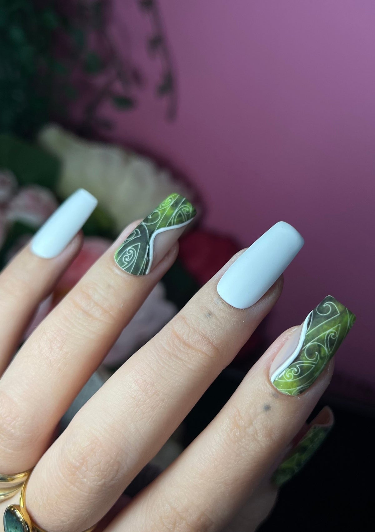 POUNAMU ANAMATA NAIL TRANSFER TATTOOS | LIGHT