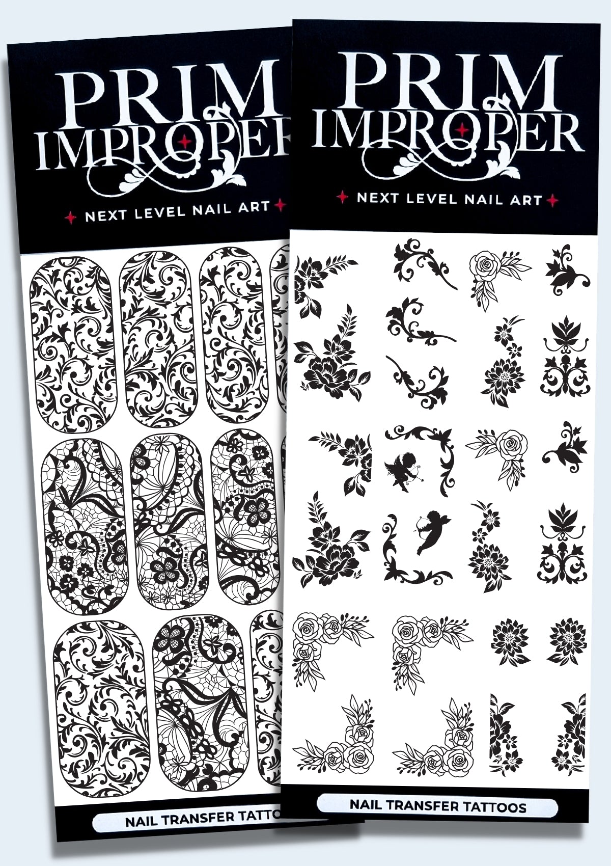 WEDDING NAIL TRANSFER TATTOOS | BLACK