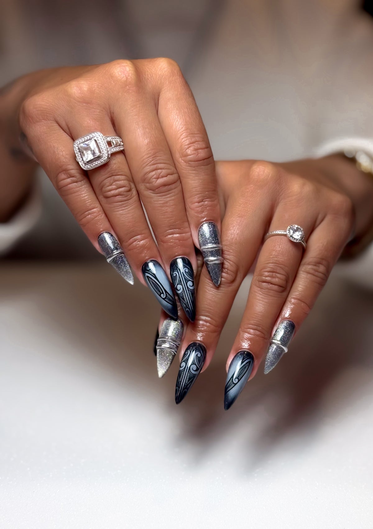 MĀORI NAIL TRANSFER TATTOOS | TE MAURI HUNA | BLACK & WHITE