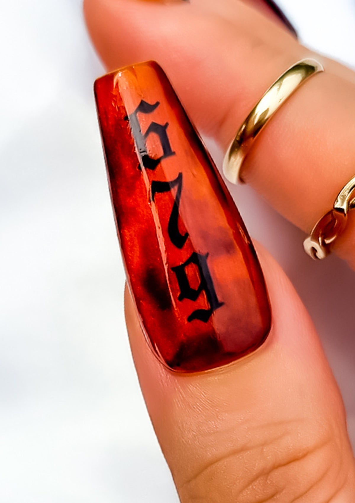 FIJIAN NAIL TRANSFER TATTOOS - MARAMA - BLACK