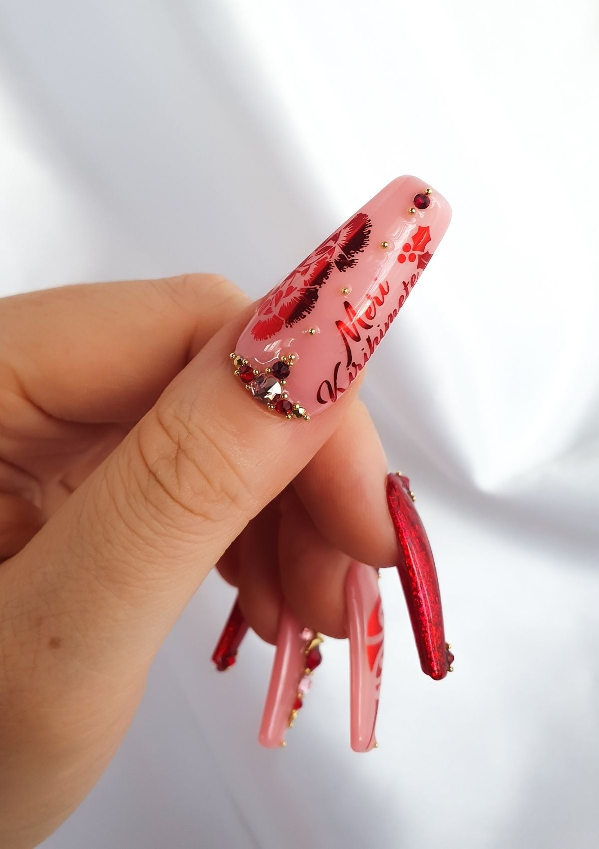 CHRISTMAS NAIL FOILS -  PŌHUTUKAWA - RED