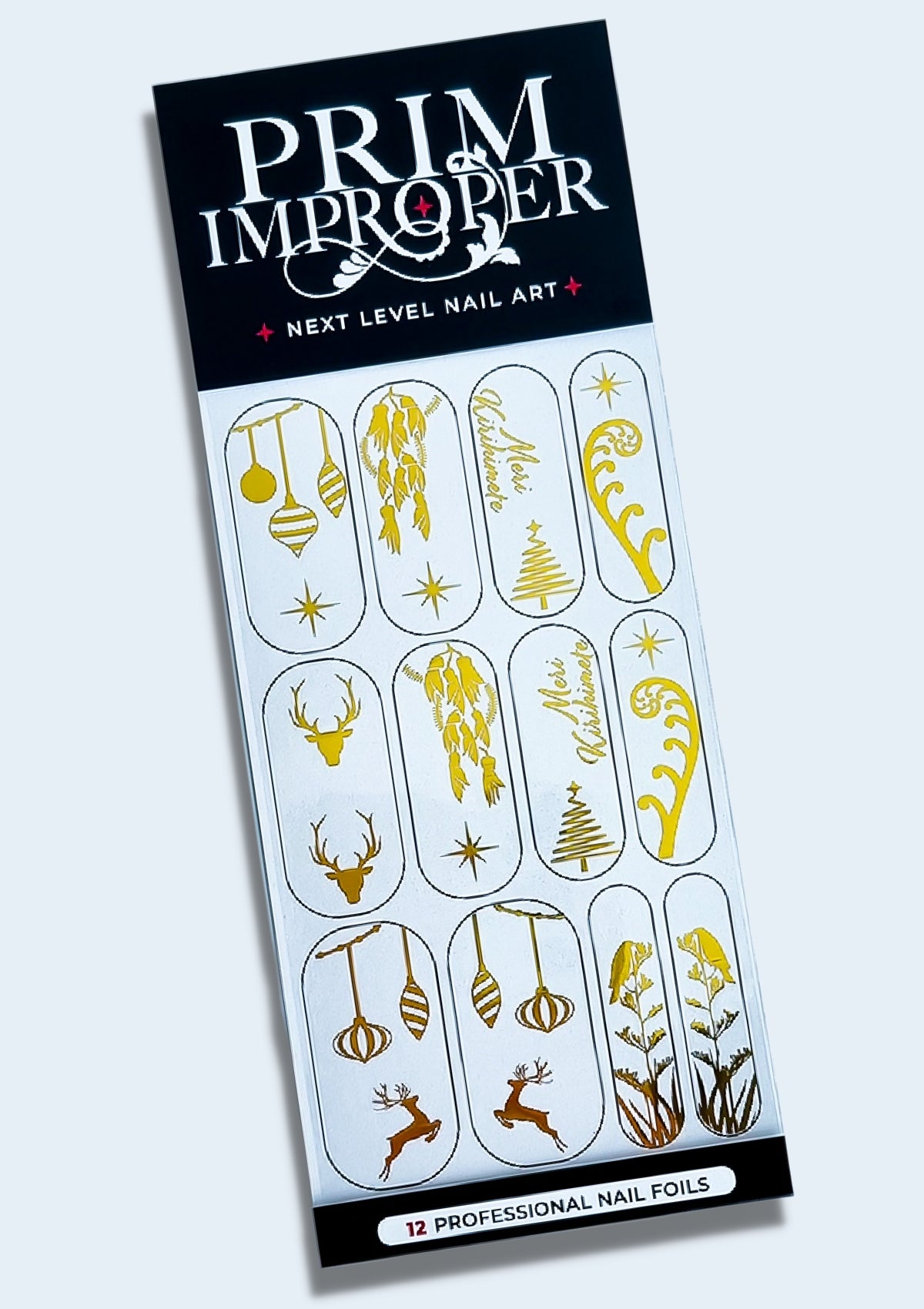 CHRISTMAS NAIL FOILS -  KŌWHAI & KORU - GOLD