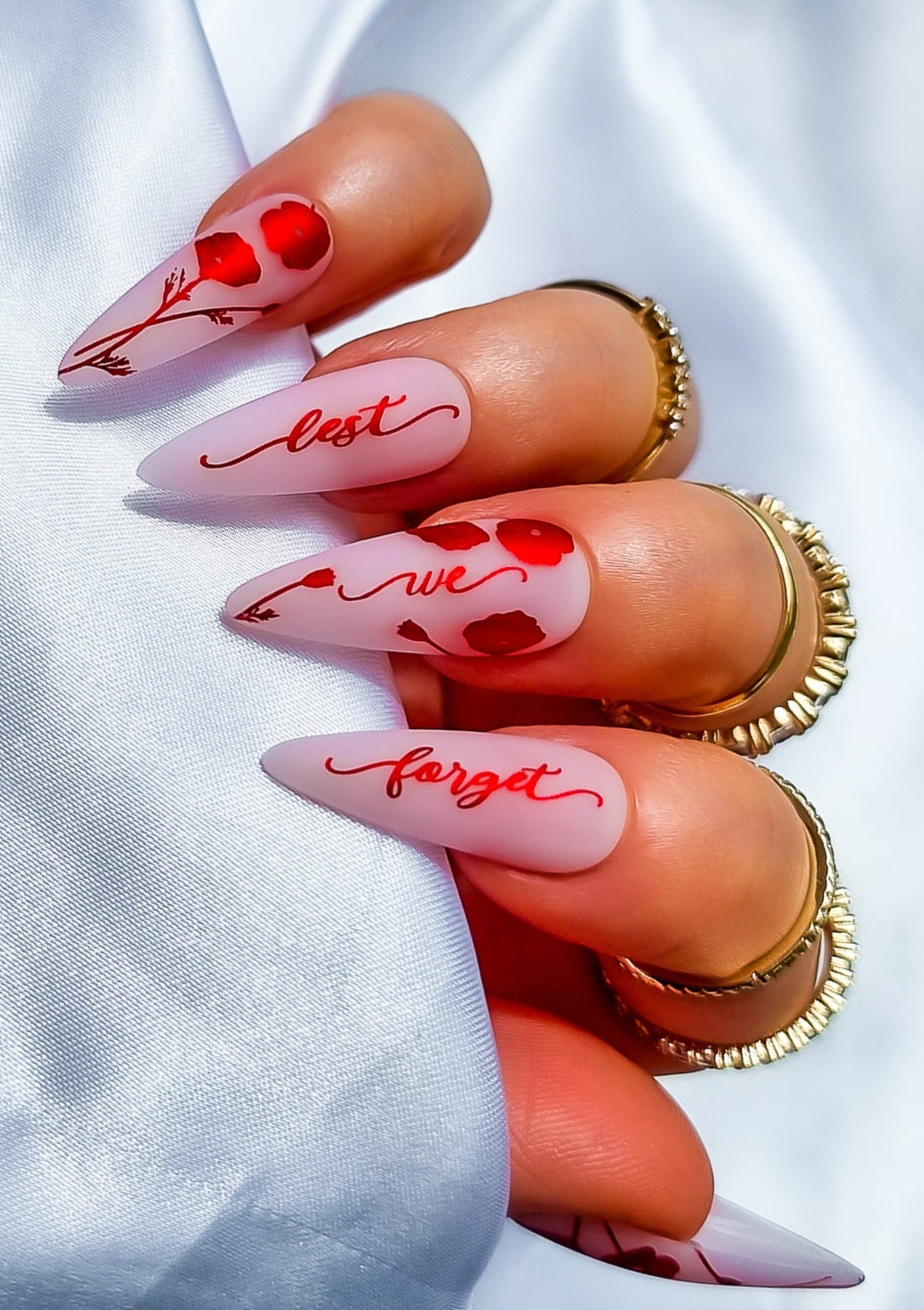 ANZAC DAY NAIL FOILS - RED & BLACK
