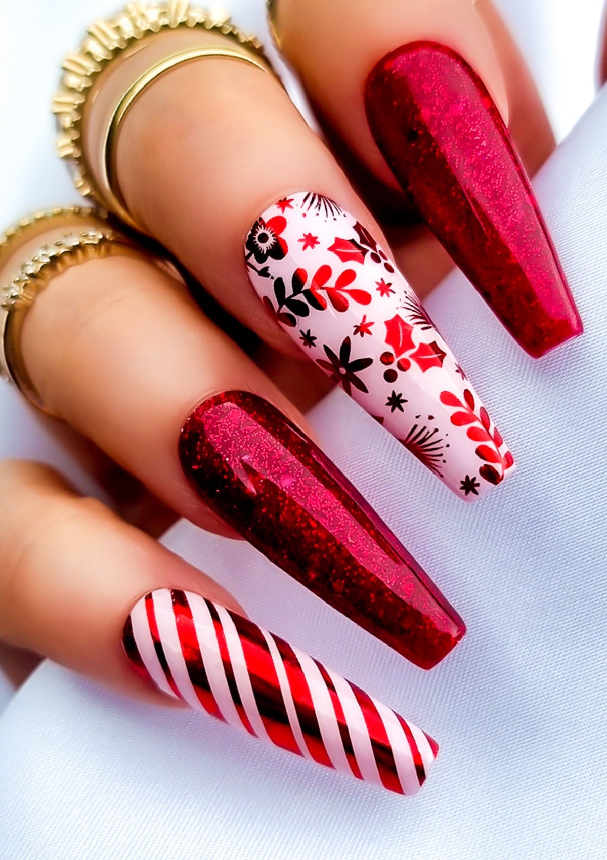 CHRISTMAS NAIL FOILS - PŌHUTUKAWA - RED