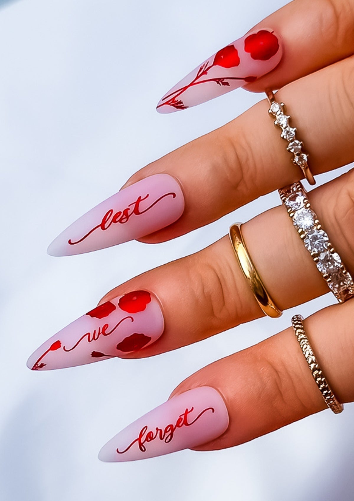 ANZAC DAY NAIL FOILS - RED & BLACK