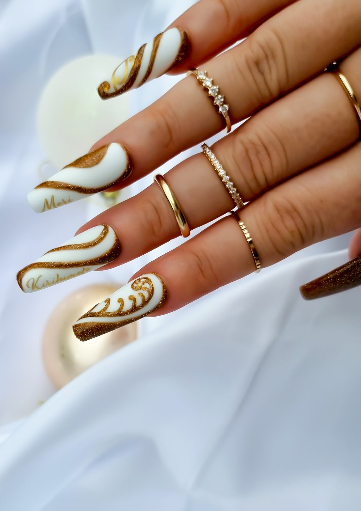 CHRISTMAS NAIL FOILS -  KŌWHAI & KORU - GOLD