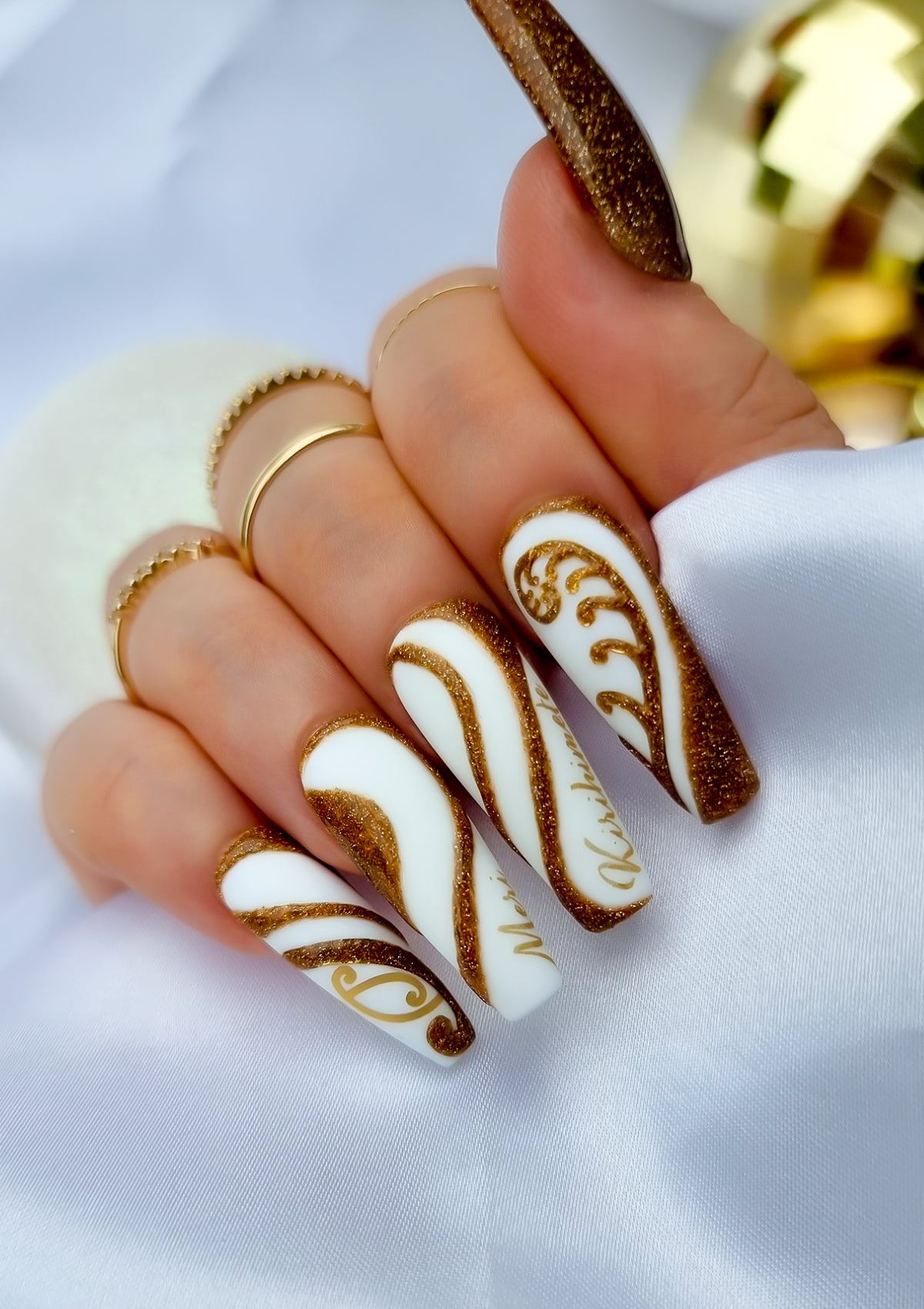 CHRISTMAS NAIL FOILS -  KŌWHAI & KORU - GOLD