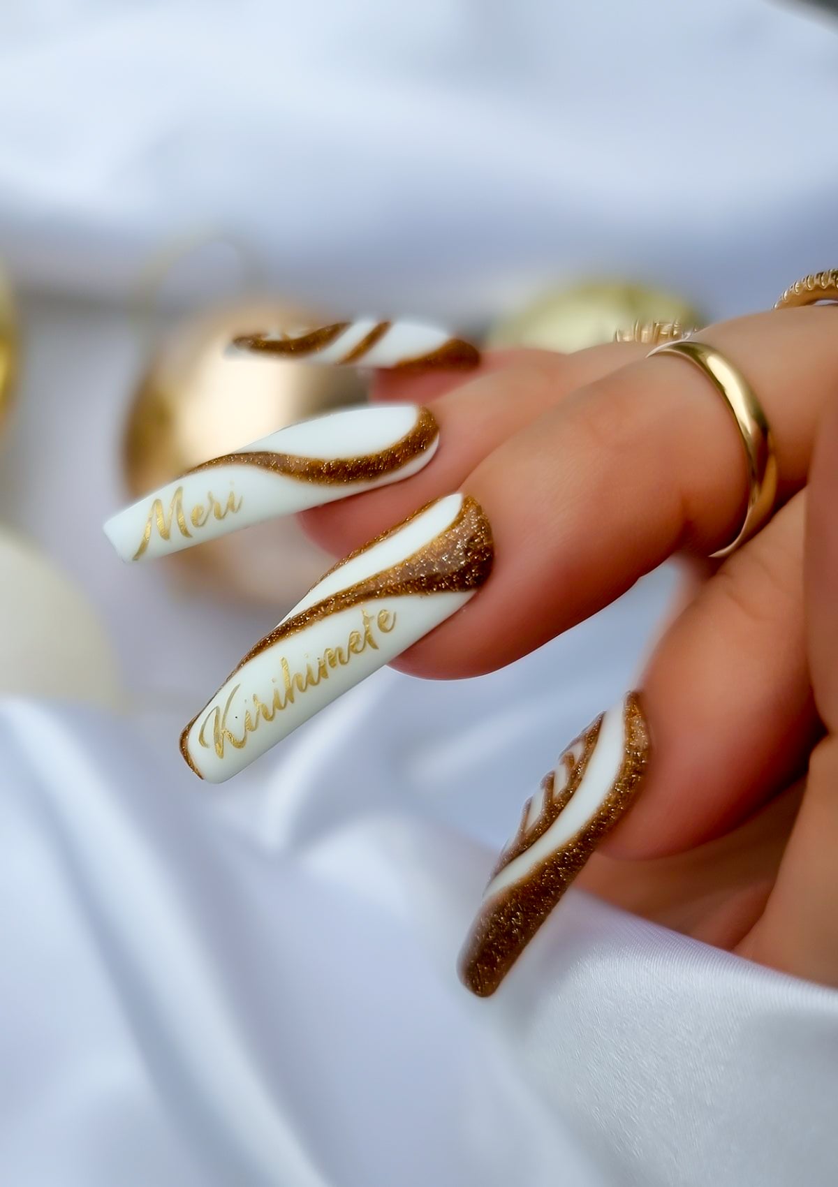 CHRISTMAS NAIL FOILS -  KŌWHAI & KORU - GOLD