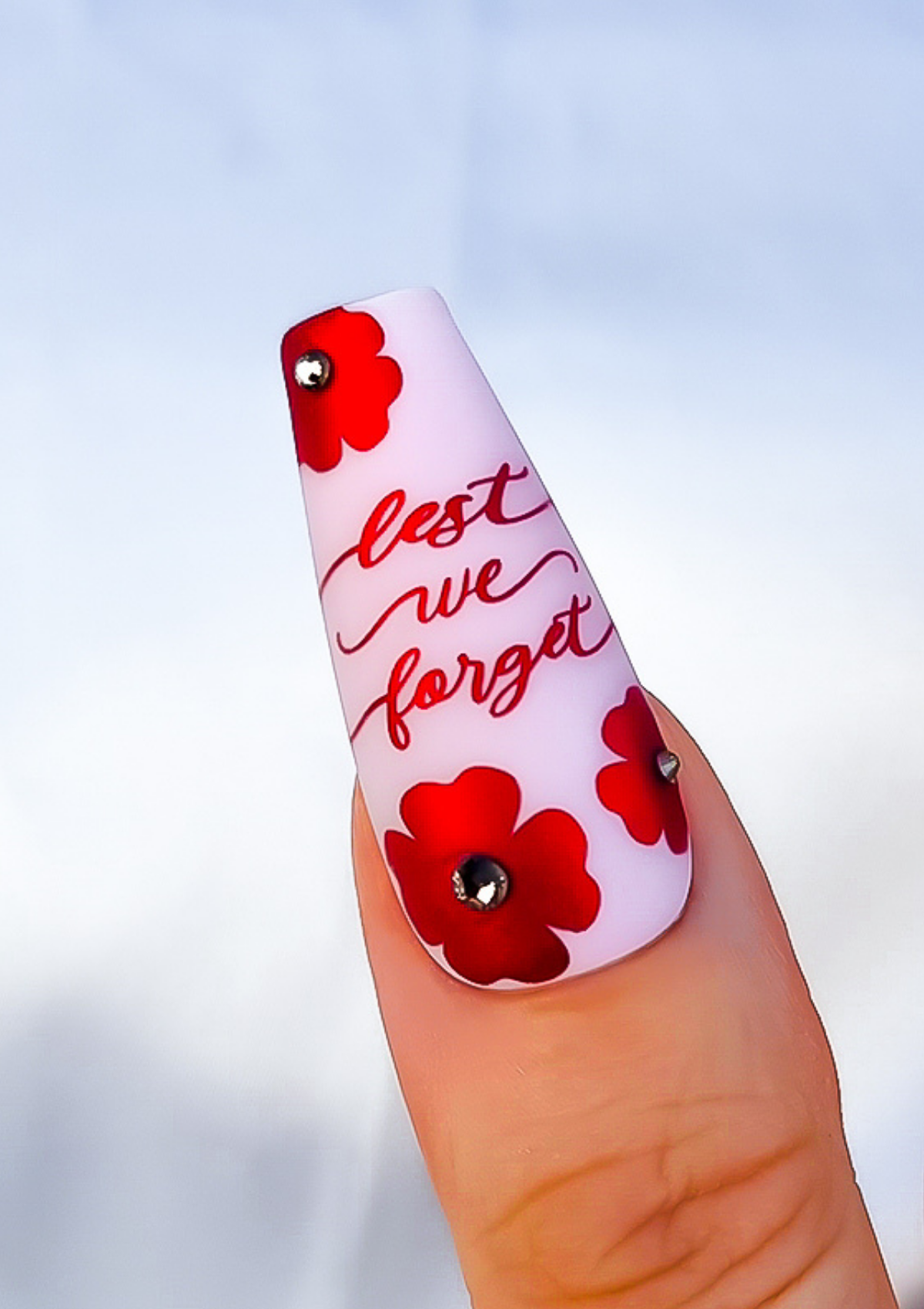 ANZAC DAY NAIL FOILS - RED & BLACK