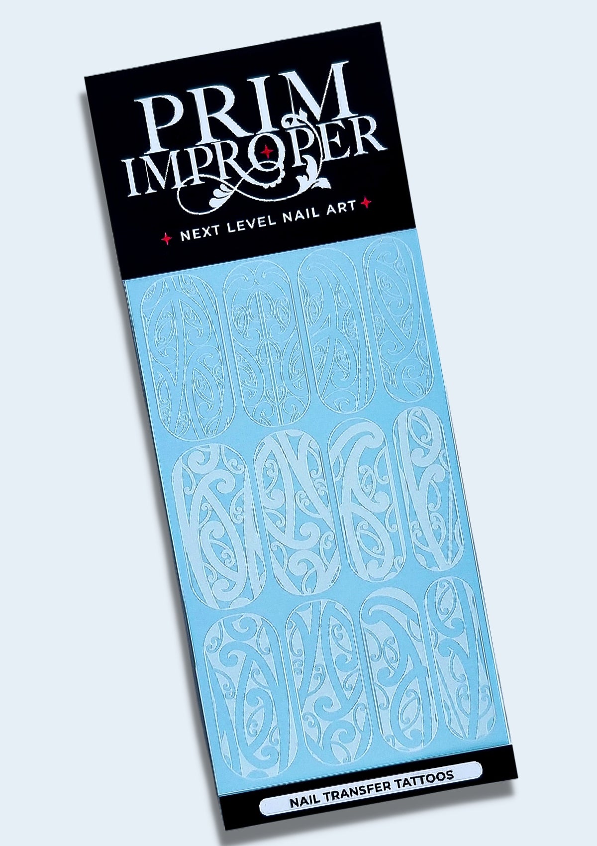 MĀORI NAIL TRANSFER TATTOOS - 818 MIX - BLACK & WHITE