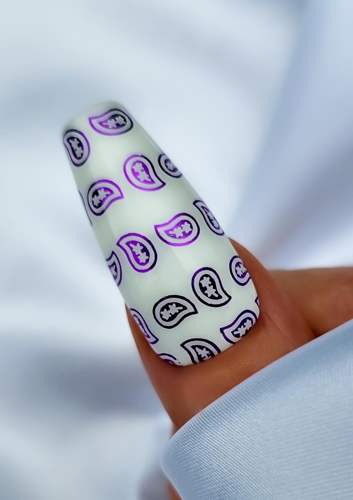 NAIL FOILS | PAISLEY PRINT | PURPLE