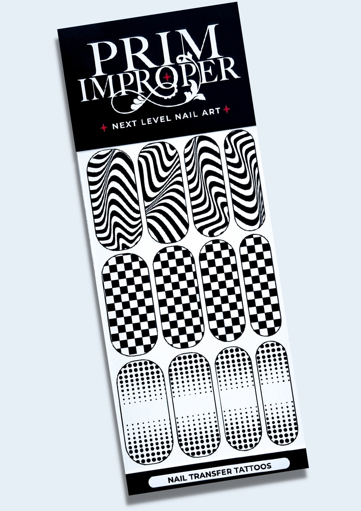 NAIL TRANSFER TATTOOS - TRIP & MIX - WHITE