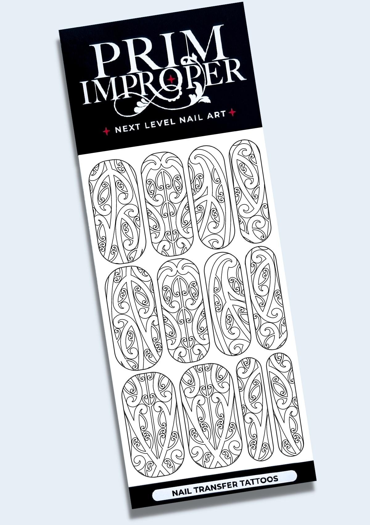 MĀORI NAIL TRANSFER TATTOOS - WHANAUNGATANGA